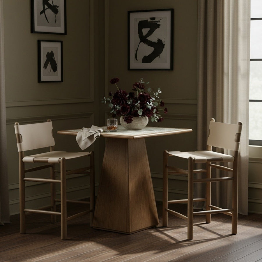 Santos Vegan Leather Upholstered Counter Stool — 77097-C - Cream - 77097Cream-C alternate view 1