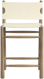 Santos Vegan Leather Upholstered Counter Stool — 77097-C - Cream - 77097Cream-C alternate view 2