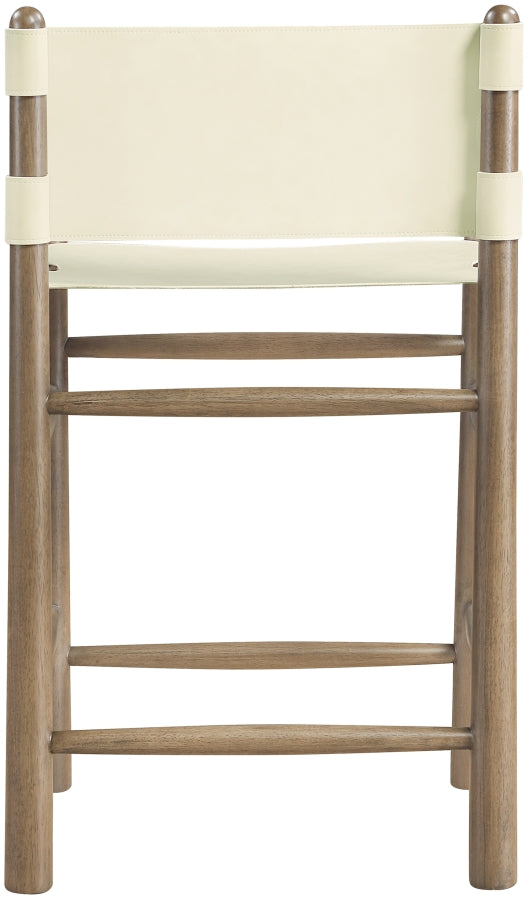 Santos Vegan Leather Upholstered Counter Stool — 77097-C - Cream - 77097Cream-C alternate view 4
