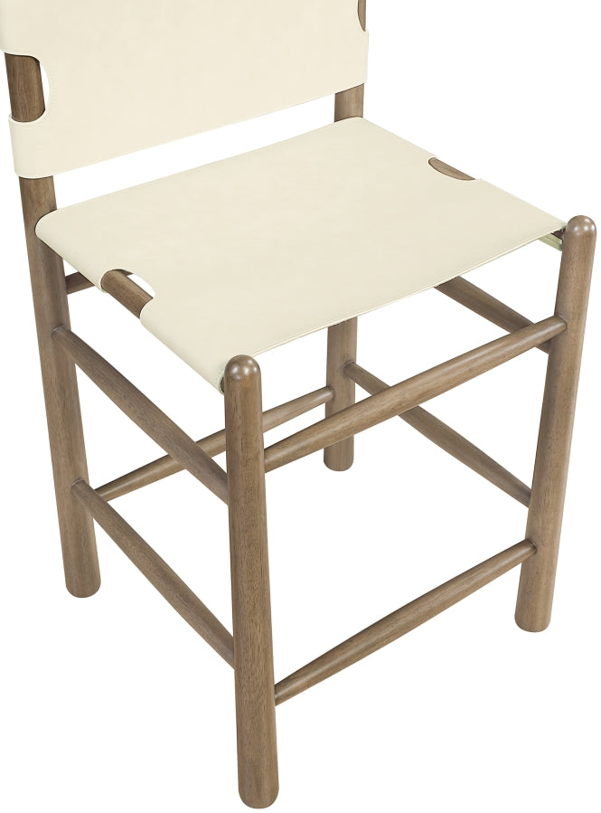 Santos Vegan Leather Upholstered Counter Stool — 77097-C - Cream - 77097Cream-C alternate view 6
