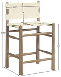 Santos Vegan Leather Upholstered Counter Stool — 77097-C - Cream - 77097Cream-C Dim