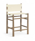 Santos Vegan Leather Upholstered Counter Stool — 77097-C - Cream - 77097Cream-C
