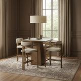 Aurum Vegan Leather Upholstered And Brushed Brass Iron Frame Counter Stool — 88094-C - Beige - 88094Beige-C alternate view 1