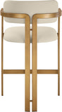 Aurum Vegan Leather Upholstered And Brushed Brass Iron Frame Counter Stool — 88094-C - Beige - 88094Beige-C alternate view 4