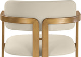Aurum Vegan Leather Upholstered And Brushed Brass Iron Frame Counter Stool — 88094-C - Beige - 88094Beige-C alternate view 6
