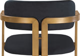 Aurum Vegan Leather Upholstered And Brushed Brass Iron Frame Counter Stool — 88094-C - Black - 88094Black-C alternate view 6