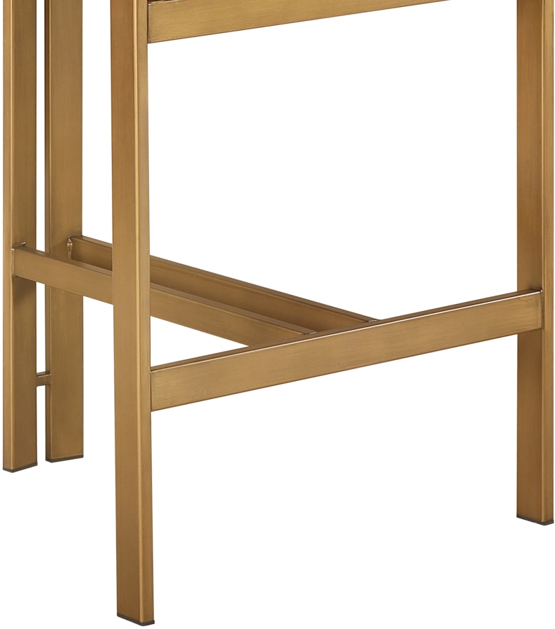 Aurum Vegan Leather Upholstered And Brushed Brass Iron Frame Counter Stool — 88094-C - Cream - 88094Cream-C alternate view 5