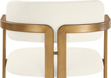 Aurum Vegan Leather Upholstered And Brushed Brass Iron Frame Counter Stool — 88094-C - Cream - 88094Cream-C alternate view 6