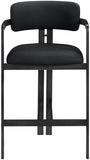 Aurum Vegan Leather Upholstered And Matte Black Iron Frame Counter Stool — 88096-C - Black - 88096Black-C alternate view 2