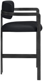 Aurum Vegan Leather Upholstered And Matte Black Iron Frame Counter Stool — 88096-C - Black - 88096Black-C alternate view 3