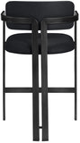 Aurum Vegan Leather Upholstered And Matte Black Iron Frame Counter Stool — 88096-C - Black - 88096Black-C alternate view 4