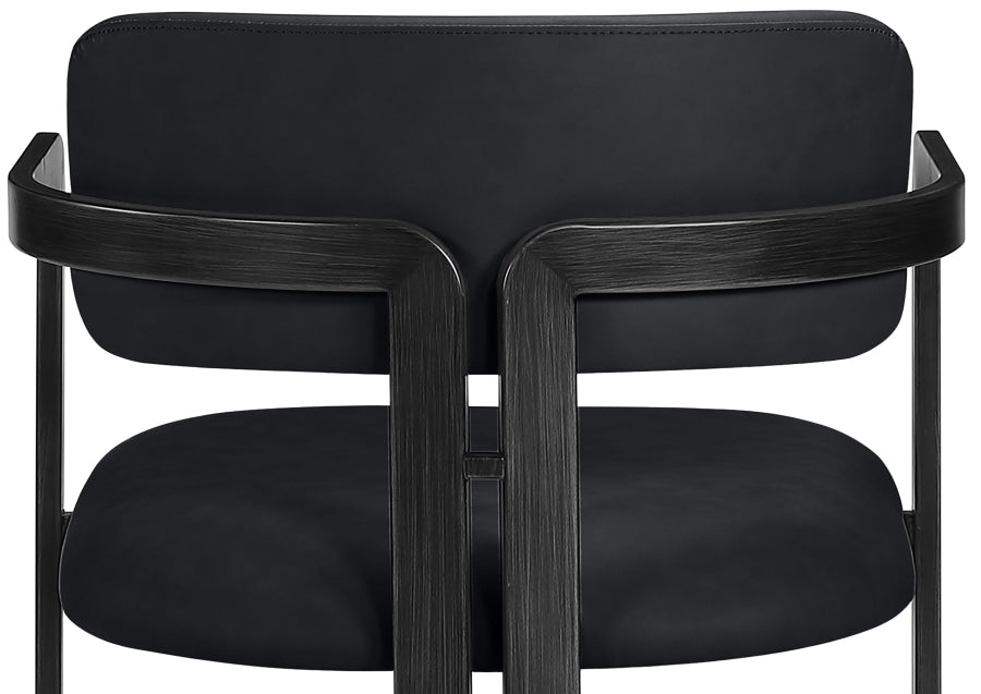 Aurum Vegan Leather Upholstered And Matte Black Iron Frame Counter Stool — 88096-C - Black - 88096Black-C alternate view 6