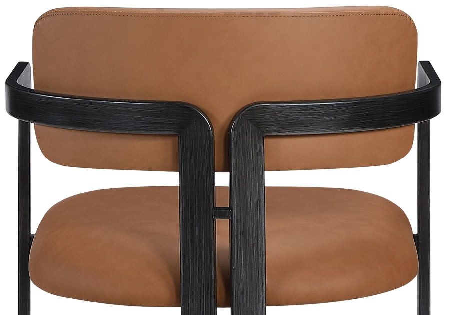 Aurum Vegan Leather Upholstered And Matte Black Iron Frame Counter Stool — 88096-C - Cognac - 88096Cognac-C alternate view 6