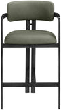 Aurum Vegan Leather Upholstered And Matte Black Iron Frame Counter Stool — 88096-C - Green - 88096Green-C alternate view 2