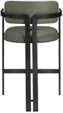 Aurum Vegan Leather Upholstered And Matte Black Iron Frame Counter Stool — 88096-C - Green - 88096Green-C alternate view 4