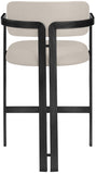 Aurum Vegan Leather Upholstered And Matte Black Iron Frame Counter Stool — 88096-C - Taupe - 88096Taupe-C alternate view 4