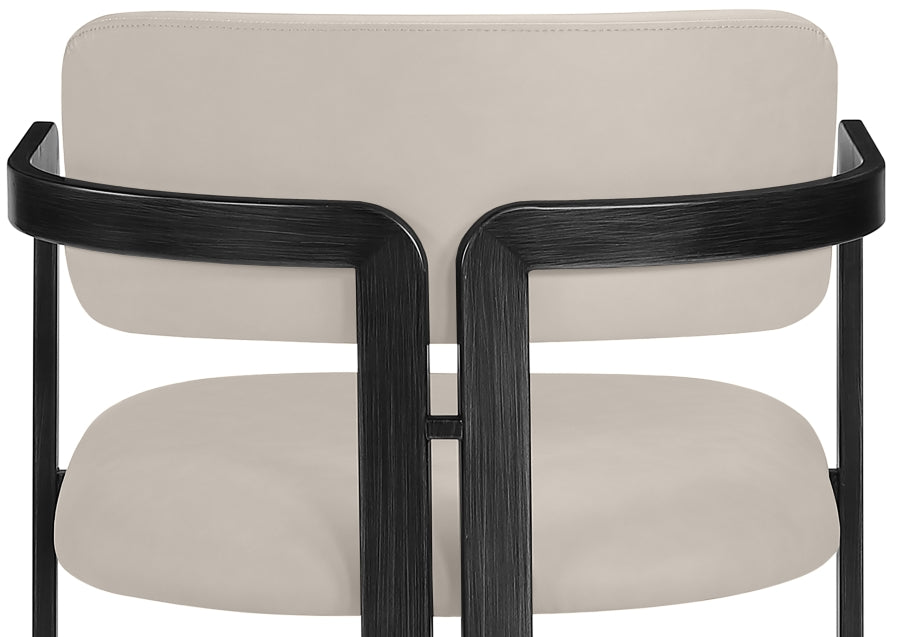 Aurum Vegan Leather Upholstered And Matte Black Iron Frame Counter Stool — 88096-C - Taupe - 88096Taupe-C alternate view 6
