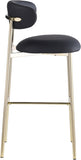 Lupita Vegan Leather Upholstered Bar Stool — 833-C - Black - 833Black-C alternate view 3
