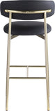 Lupita Vegan Leather Upholstered Bar Stool — 833-C - Black - 833Black-C alternate view 4