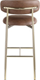 Lupita Vegan Leather Upholstered Bar Stool — 833-C - Brown - 833Brown-C alternate view 4