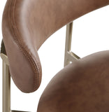 Lupita Vegan Leather Upholstered Bar Stool — 833-C - Brown - 833Brown-C alternate view 6