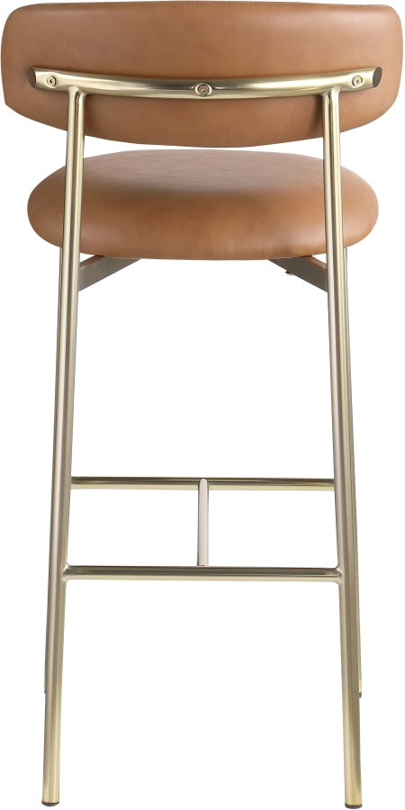 Lupita Vegan Leather Upholstered Bar Stool — 833-C - Cognac - 833Cognac-C alternate view 4