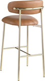 Lupita Vegan Leather Upholstered Bar Stool — 833-C - Cognac - 833Cognac-C alternate view 5