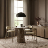 Lupita Vegan Leather Upholstered Bar Stool — 833-C - Cream - 833Cream-C alternate view 1