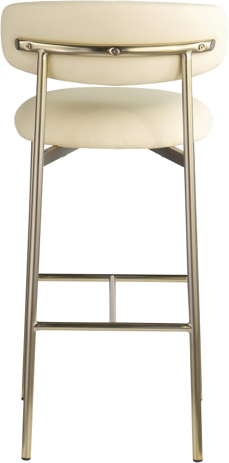 Lupita Vegan Leather Upholstered Bar Stool — 833-C - Cream - 833Cream-C alternate view 4