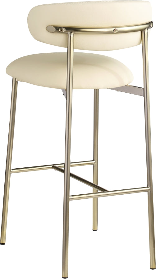 Lupita Vegan Leather Upholstered Bar Stool — 833-C - Cream - 833Cream-C alternate view 5