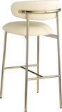 Lupita Vegan Leather Upholstered Bar Stool — 833-C - Cream - 833Cream-C alternate view 5