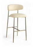Lupita Vegan Leather Upholstered Bar Stool — 833-C - Cream - 833Cream-C