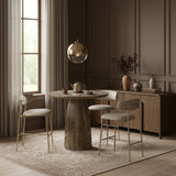 Lupita Vegan Leather Upholstered Bar Stool — 833-C - Taupe - 833Taupe-C alternate view 1