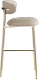 Lupita Vegan Leather Upholstered Bar Stool — 833-C - Taupe - 833Taupe-C alternate view 3