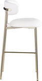 Lupita Vegan Leather Upholstered Bar Stool — 833-C - White - 833White-C alternate view 3