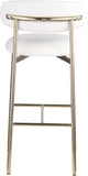Lupita Vegan Leather Upholstered Bar Stool — 833-C - White - 833White-C alternate view 4