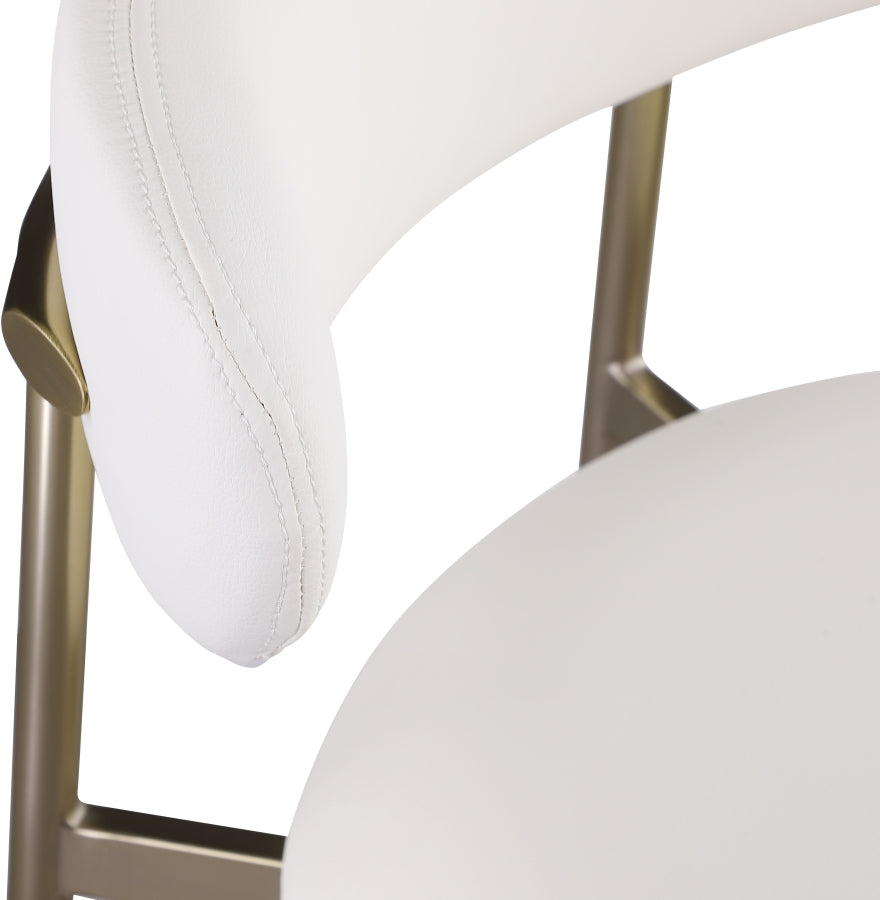 Lupita Vegan Leather Upholstered Bar Stool — 833-C - White - 833White-C alternate view 6