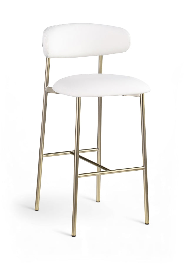 Lupita Vegan Leather Upholstered Bar Stool — 833-C - White - 833White-C