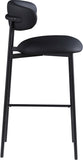 Lupita Vegan Leather Upholstered Bar Stool — 834-C - Black - 834Black-C alternate view 3
