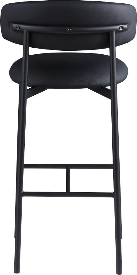 Lupita Vegan Leather Upholstered Bar Stool — 834-C - Black - 834Black-C alternate view 4