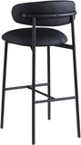 Lupita Vegan Leather Upholstered Bar Stool — 834-C - Black - 834Black-C alternate view 5