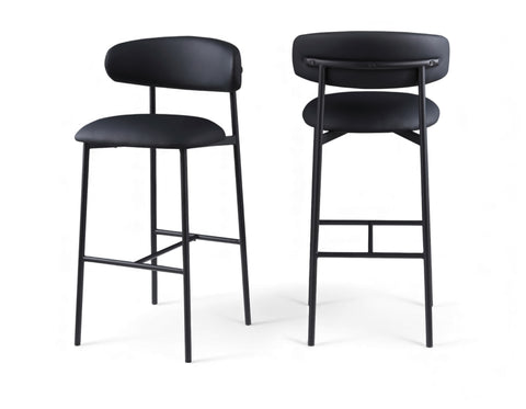 Lupita Vegan Leather Upholstered Bar Stool — 834-C (Set of 2)