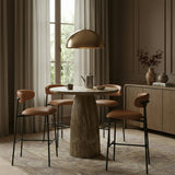 Lupita Vegan Leather Upholstered Bar Stool — 834-C - Cognac - 834Cognac-C alternate view 1