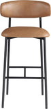 Lupita Vegan Leather Upholstered Bar Stool — 834-C - Cognac - 834Cognac-C alternate view 2
