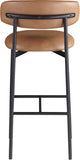 Lupita Vegan Leather Upholstered Bar Stool — 834-C - Cognac - 834Cognac-C alternate view 4