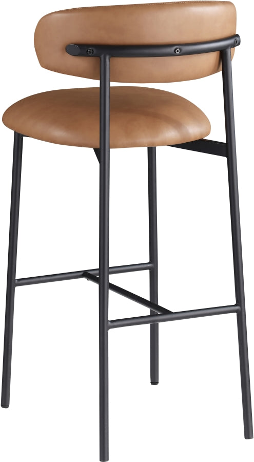 Lupita Vegan Leather Upholstered Bar Stool — 834-C - Cognac - 834Cognac-C alternate view 5