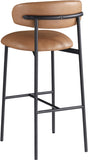 Lupita Vegan Leather Upholstered Bar Stool — 834-C - Cognac - 834Cognac-C alternate view 5