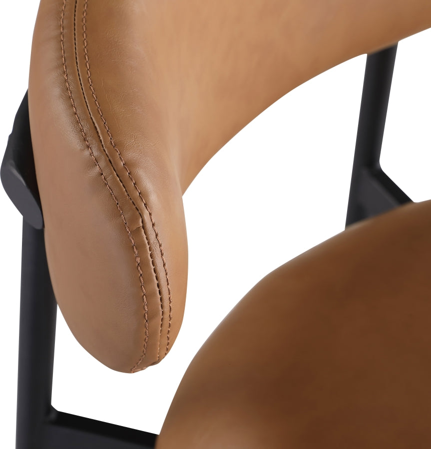 Lupita Vegan Leather Upholstered Bar Stool — 834-C - Cognac - 834Cognac-C alternate view 6