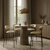 Lupita Vegan Leather Upholstered Bar Stool — 834-C - Cream - 834Cream-C alternate view 1