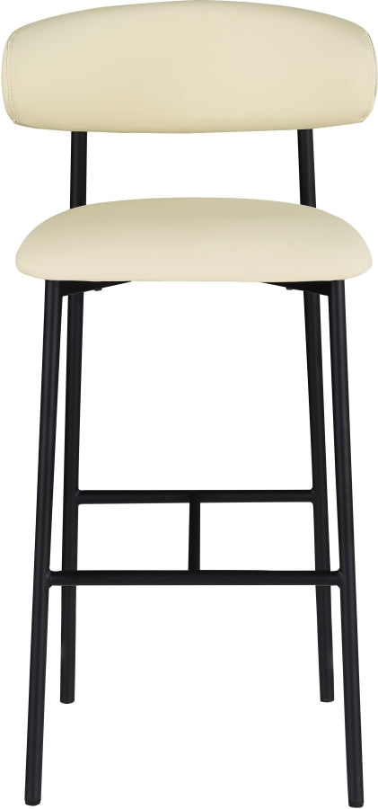 Lupita Vegan Leather Upholstered Bar Stool — 834-C - Cream - 834Cream-C alternate view 2